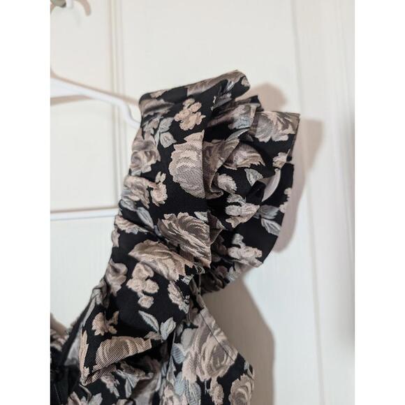 Free People X Saylor Maeve Floral Dress Jacquard Mini Dress Size M - Picture 6 of 11